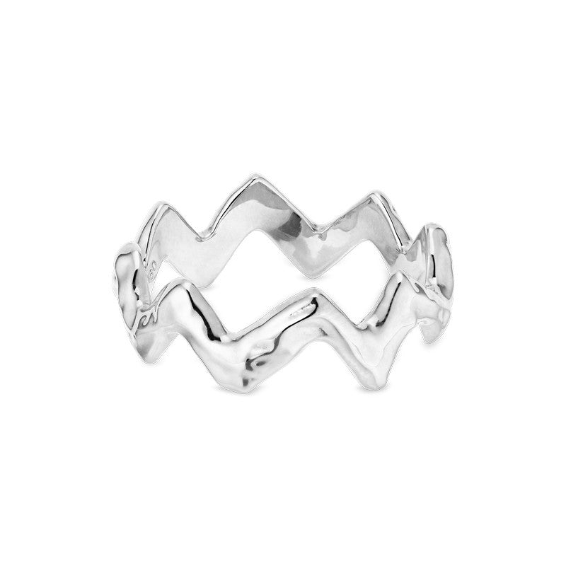 Jane Kønig Heartbeat ring i sølv 7 mm